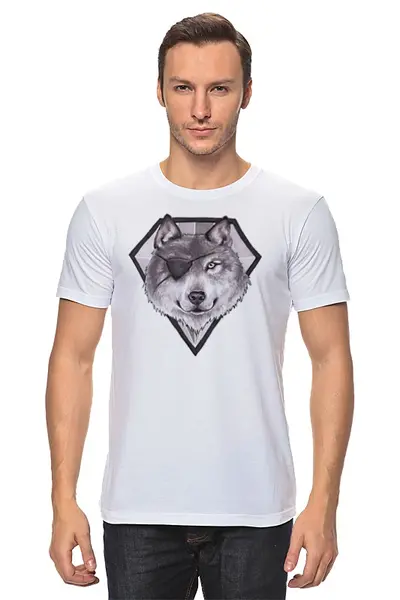 Заказать мужскую футболку в Москве. Футболка классическая Diamond Dog от Александр Дентон - готовые дизайны и нанесение принтов.