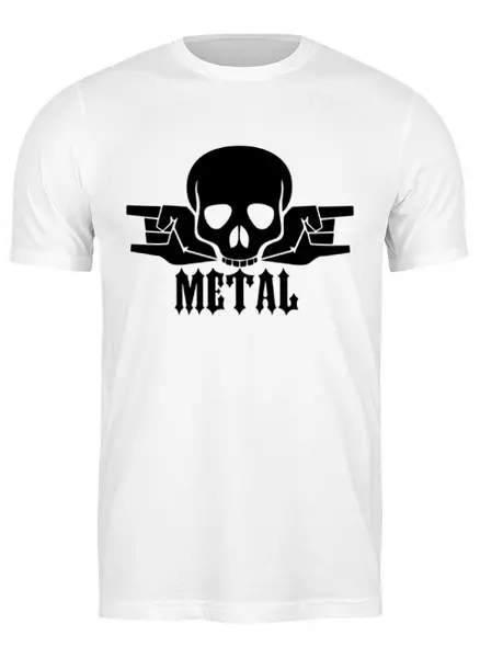 Заказать мужскую футболку в Москве. Футболка классическая Metal от gopotol - готовые дизайны и нанесение принтов.