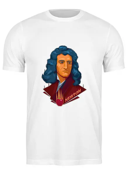Заказать мужскую футболку в Москве. Футболка классическая Ньютон от science - готовые дизайны и нанесение принтов.