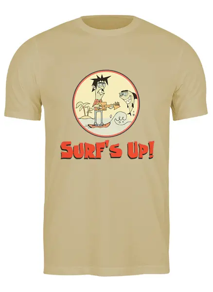 Заказать мужскую футболку в Москве. Футболка классическая Surf's Up! от Tony Vivaldi - готовые дизайны и нанесение принтов.