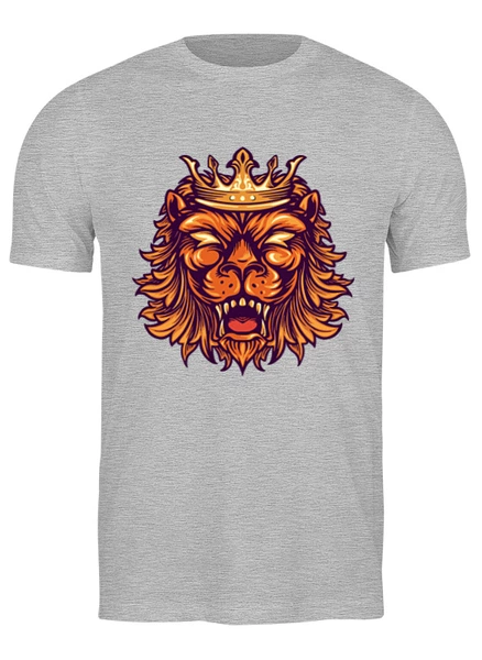 Заказать мужскую футболку в Москве. Футболка классическая Лев король от skynatural - готовые дизайны и нанесение принтов.