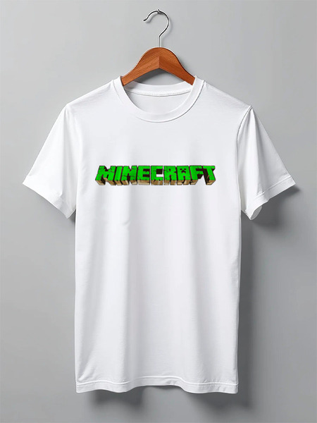 Заказать мужскую футболку в Москве. Футболка классическая Minecraft от YellowCloverShop - готовые дизайны и нанесение принтов.