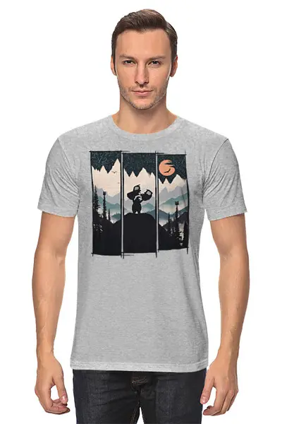 Заказать мужскую футболку в Москве. Футболка классическая Siberian Offroad от oneredfoxstore@gmail.com - готовые дизайны и нанесение принтов.