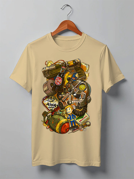 Заказать мужскую футболку в Москве. Футболка классическая Fallout Design от balden - готовые дизайны и нанесение принтов.