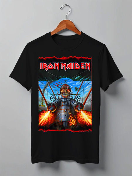 Заказать мужскую футболку в Москве. Футболка классическая Iron Maiden Band от Leichenwagen - готовые дизайны и нанесение принтов.