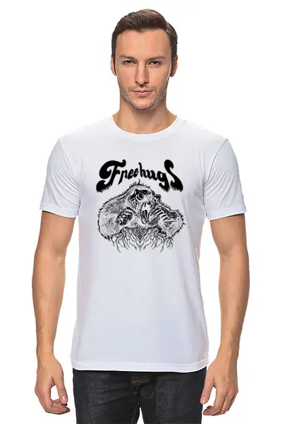Заказать мужскую футболку в Москве. Футболка классическая Медведь  от T-shirt print  - готовые дизайны и нанесение принтов.