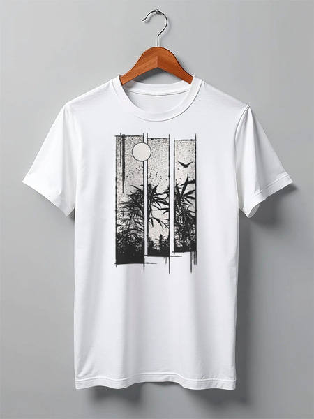 Заказать мужскую футболку в Москве. Футболка классическая Wild Weed от oneredfoxstore@gmail.com - готовые дизайны и нанесение принтов.