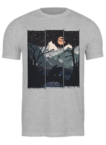 Заказать мужскую футболку в Москве. Футболка классическая Three от oneredfoxstore@gmail.com - готовые дизайны и нанесение принтов.