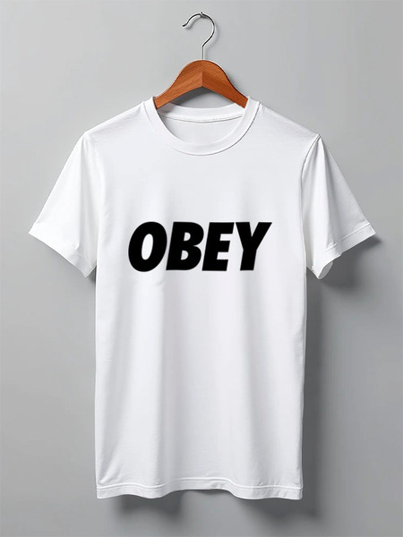 Заказать мужскую футболку в Москве. Футболка классическая OBEY  от DESIGNER   - готовые дизайны и нанесение принтов.