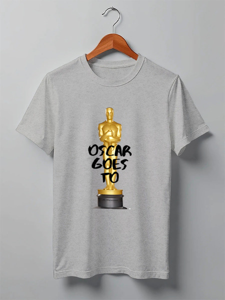 Заказать мужскую футболку в Москве. Футболка классическая oscar goes to by KKARAVAEV от Design Ministry - готовые дизайны и нанесение принтов.