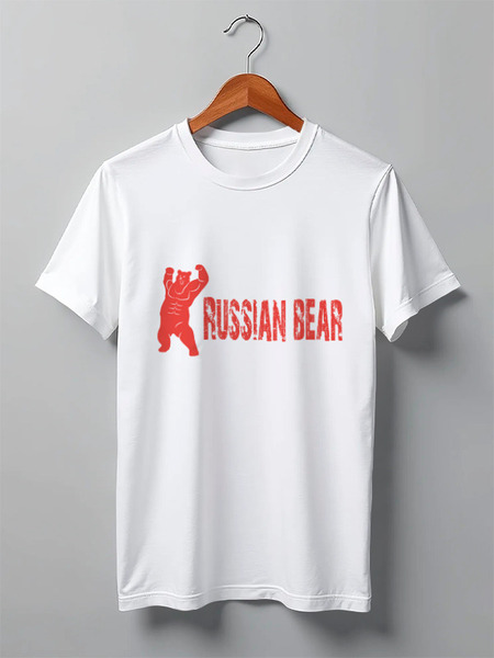 Заказать мужскую футболку в Москве. Футболка классическая Russian Bear от Andrey Akimov - готовые дизайны и нанесение принтов.