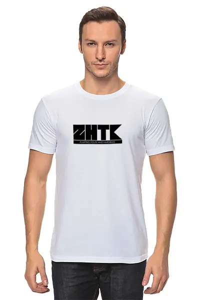 Заказать мужскую футболку в Москве. Футболка классическая жестяньщики от ZHTK - готовые дизайны и нанесение принтов.