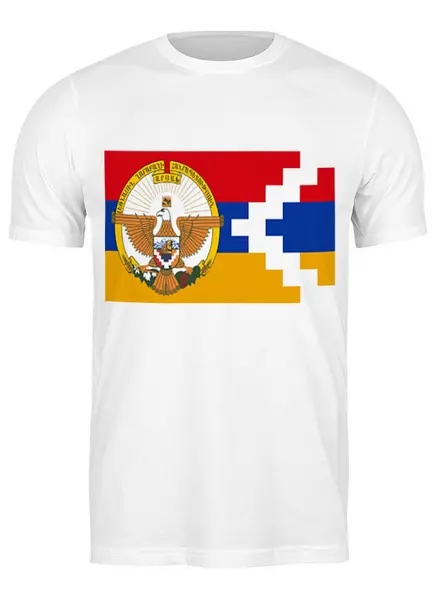 Заказать мужскую футболку в Москве. Футболка классическая Карабах Арцах от ar_lev - готовые дизайны и нанесение принтов.