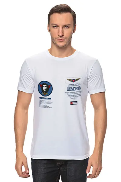 Заказать мужскую футболку в Москве. Футболка классическая Школа военных летчиков (Куба) от Рустам Юсупов - готовые дизайны и нанесение принтов.