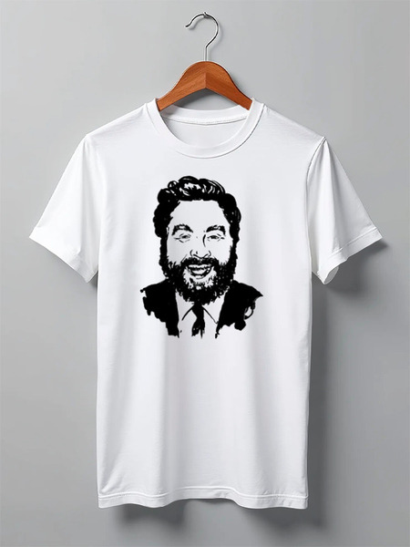 Заказать мужскую футболку в Москве. Футболка классическая Zach Galifianakis от торгаш - готовые дизайны и нанесение принтов.