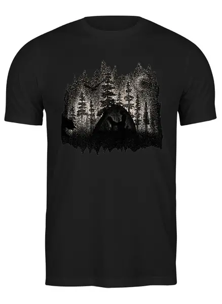 Заказать мужскую футболку в Москве. Футболка классическая Campfire Stories от oneredfoxstore@gmail.com - готовые дизайны и нанесение принтов.