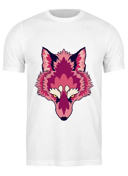 Заказать мужскую футболку в Москве. Футболка классическая Волк. от Yaroslava - готовые дизайны и нанесение принтов.