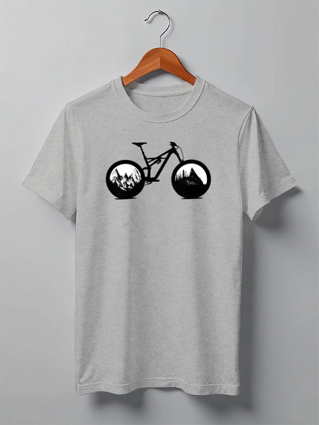 Заказать мужскую футболку в Москве. Футболка классическая Mountain Bike от oneredfoxstore@gmail.com - готовые дизайны и нанесение принтов.