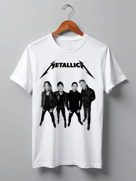 Заказать мужскую футболку в Москве. Футболка классическая Metallica от Vladec11 - готовые дизайны и нанесение принтов.