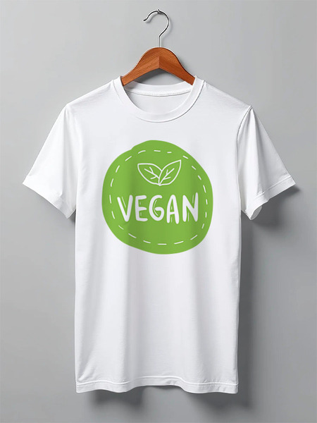 Заказать мужскую футболку в Москве. Футболка классическая Vegan от skynatural - готовые дизайны и нанесение принтов.