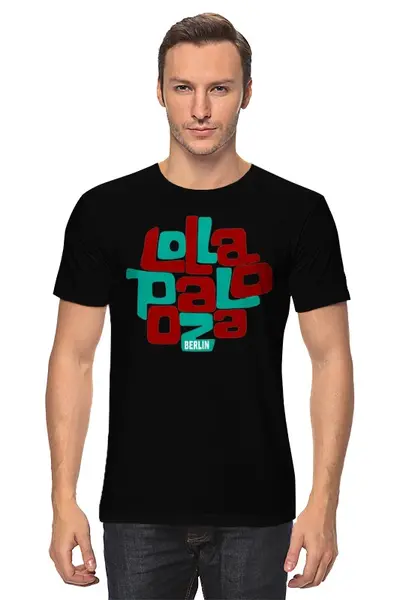 Заказать мужскую футболку в Москве. Футболка классическая Lollapalooza Berlin от MInMlz - готовые дизайны и нанесение принтов.
