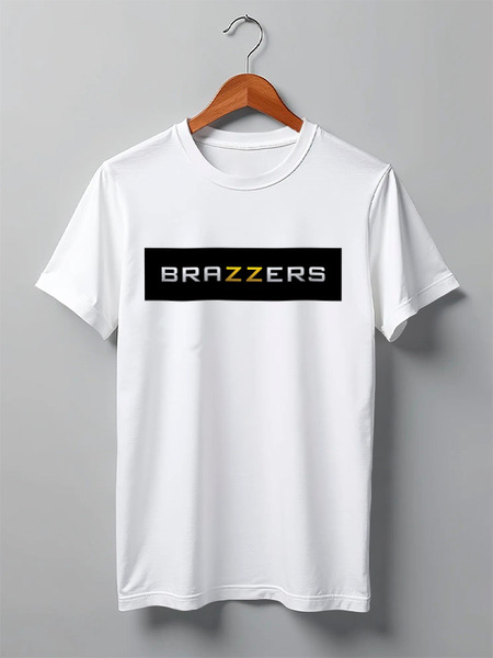 Заказать мужскую футболку в Москве. Футболка классическая Brazzers  от cherdantcev - готовые дизайны и нанесение принтов.