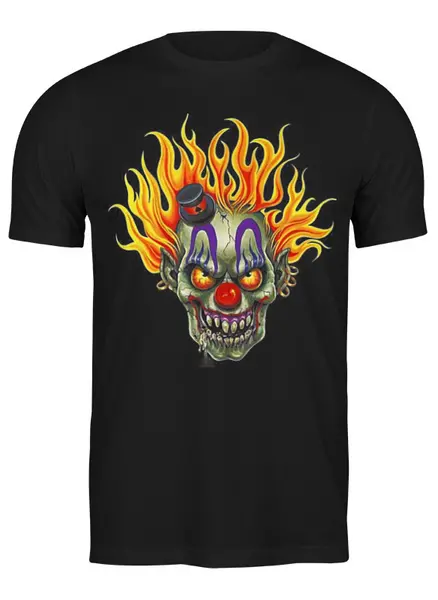 Заказать мужскую футболку в Москве. Футболка классическая Evil Clown от Leichenwagen - готовые дизайны и нанесение принтов.