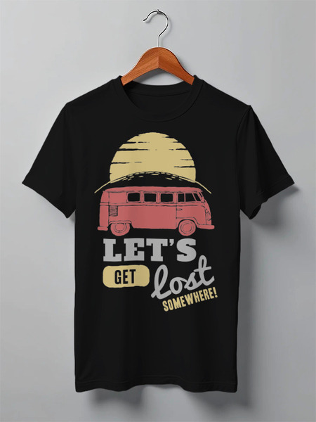 Заказать мужскую футболку в Москве. Футболка классическая Mountains от oneredfoxstore@gmail.com - готовые дизайны и нанесение принтов.