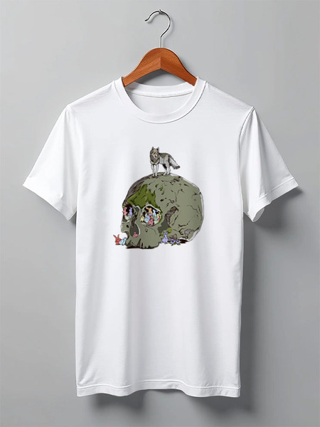 Заказать мужскую футболку в Москве. Футболка классическая Skull от Kostya  - готовые дизайны и нанесение принтов.