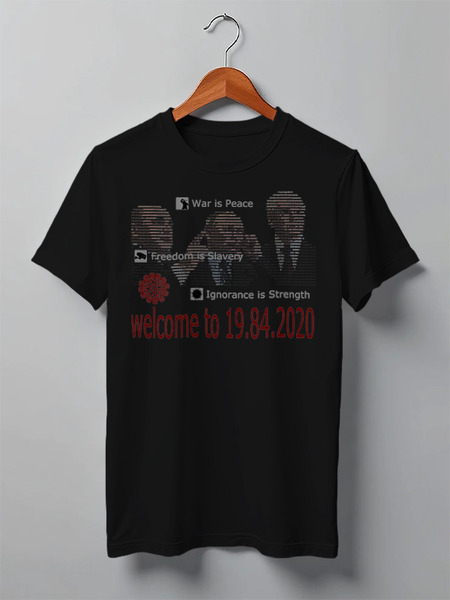 Заказать мужскую футболку в Москве. Футболка классическая Welcome to 19.84.2020 (EN) от Alex B. - готовые дизайны и нанесение принтов.