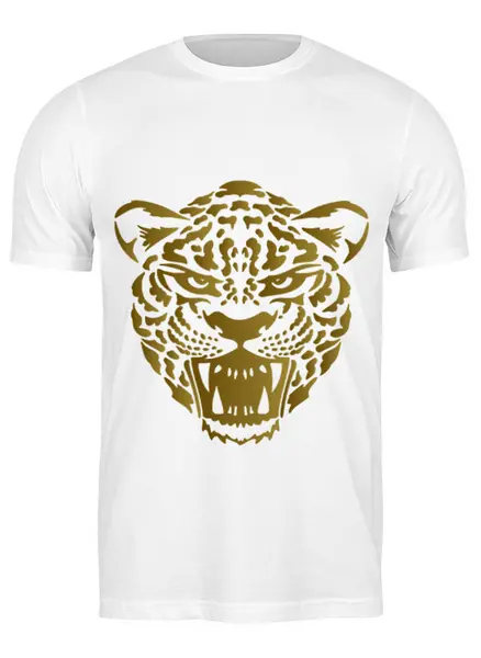 Заказать мужскую футболку в Москве. Футболка классическая Леопард от valezar - готовые дизайны и нанесение принтов.