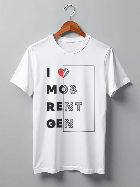 Заказать мужскую футболку в Москве. Футболка классическая i love mosrentgen от media@imosrentgen.ru - готовые дизайны и нанесение принтов.