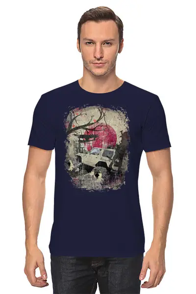 Заказать мужскую футболку в Москве. Футболка классическая Offroad от oneredfoxstore@gmail.com - готовые дизайны и нанесение принтов.