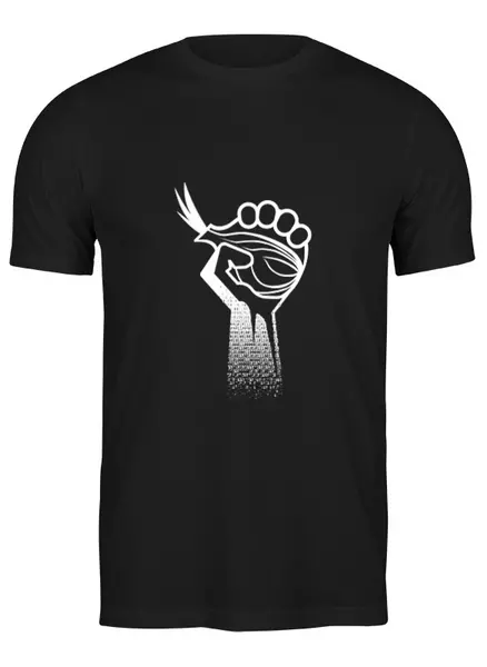 Заказать мужскую футболку в Москве. Футболка классическая Digital Resistance от planetorius - готовые дизайны и нанесение принтов.