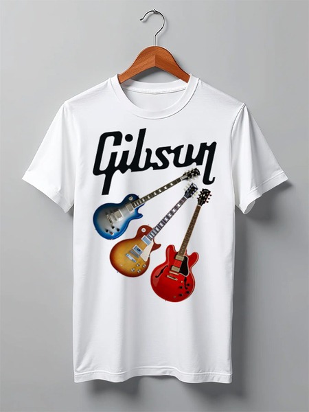 Заказать мужскую футболку в Москве. Футболка классическая Gibson от siedmit - готовые дизайны и нанесение принтов.