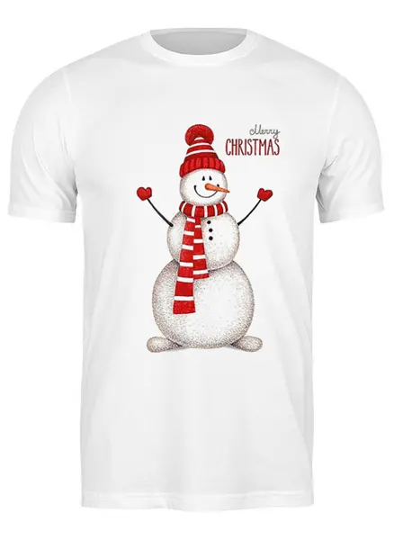 Заказать мужскую футболку в Москве. Футболка классическая Новогодняя   от T-shirt print  - готовые дизайны и нанесение принтов.