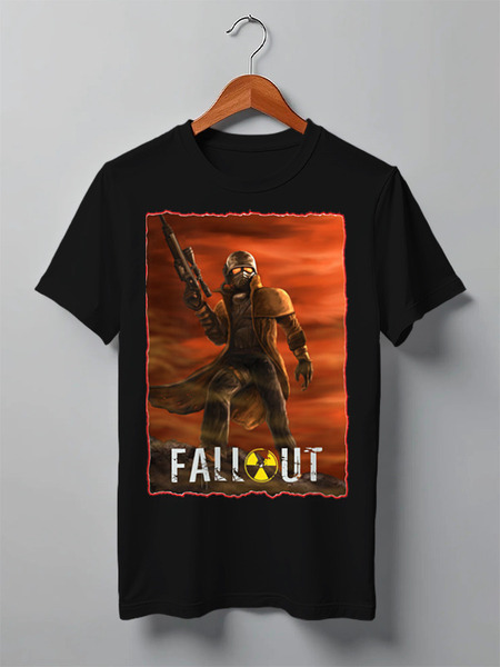 Заказать мужскую футболку в Москве. Футболка классическая Fallout game от Leichenwagen - готовые дизайны и нанесение принтов.
