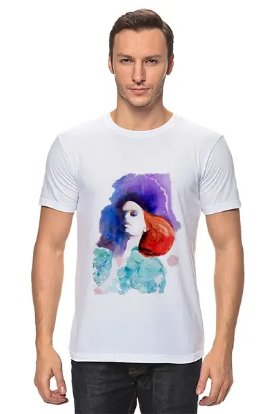 Заказать мужскую футболку в Москве. Футболка классическая Girl In Colors от Printio - готовые дизайны и нанесение принтов.