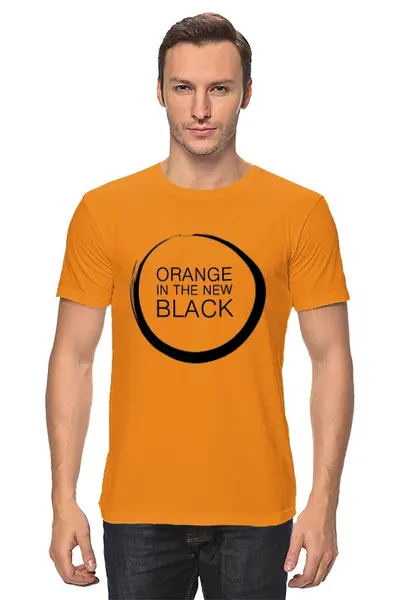 Заказать мужскую футболку в Москве. Футболка классическая Orange in the new black от Franka  - готовые дизайны и нанесение принтов.