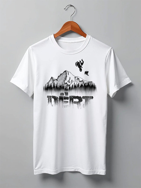 Заказать мужскую футболку в Москве. Футболка классическая Dirt Ride от oneredfoxstore@gmail.com - готовые дизайны и нанесение принтов.