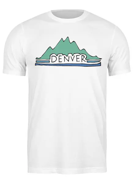 Заказать мужскую футболку в Москве. Футболка классическая Mountains от oneredfoxstore@gmail.com - готовые дизайны и нанесение принтов.
