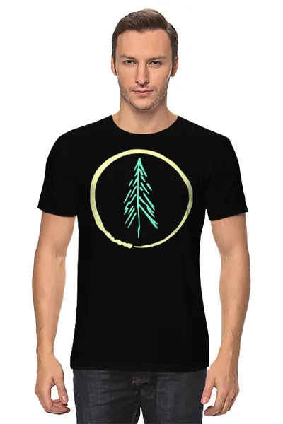 Заказать мужскую футболку в Москве. Футболка классическая Forest от oneredfoxstore@gmail.com - готовые дизайны и нанесение принтов.