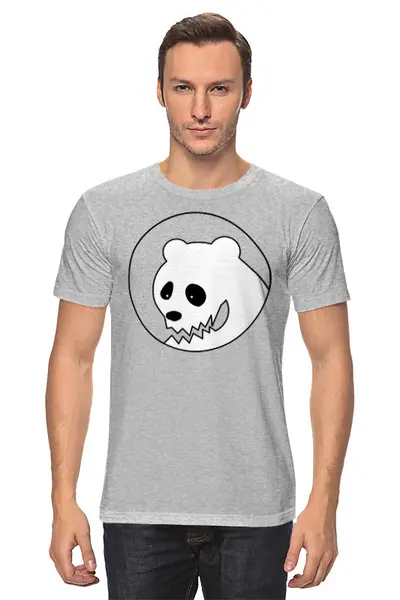 Заказать мужскую футболку в Москве. Футболка классическая Bear Here от oneredfoxstore@gmail.com - готовые дизайны и нанесение принтов.