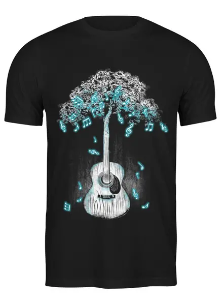 Заказать мужскую футболку в Москве. Футболка классическая Музыкальное дерево от printik - готовые дизайны и нанесение принтов.