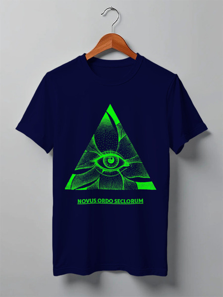 Заказать мужскую футболку в Москве. Футболка классическая Novus ordo seclorum от Александр  - готовые дизайны и нанесение принтов.