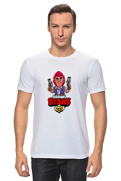 Заказать мужскую футболку в Москве. Футболка классическая BRAWL STARS COLT от geekbox - готовые дизайны и нанесение принтов.