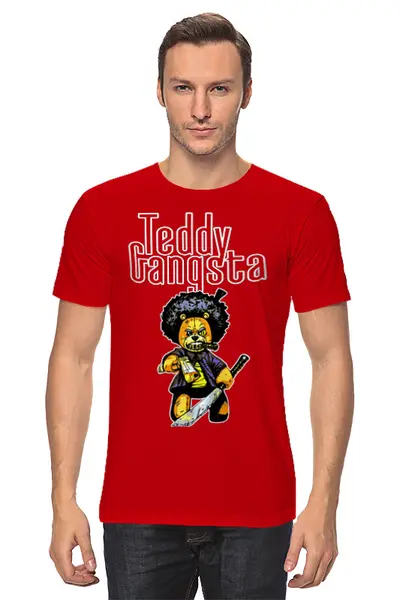 Заказать мужскую футболку в Москве. Футболка классическая Teddy Gangsta от balden - готовые дизайны и нанесение принтов.