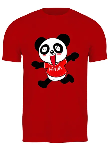 Заказать мужскую футболку в Москве. Футболка классическая Панда  от Print design  - готовые дизайны и нанесение принтов.