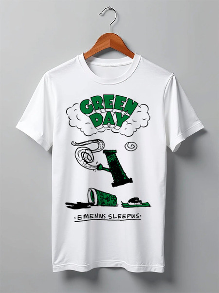 Заказать мужскую футболку в Москве. Футболка классическая Green Day от geekbox - готовые дизайны и нанесение принтов.