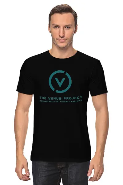 Заказать мужскую футболку в Москве. Футболка классическая Проект "Венера" Жака Фреско от tea-tree - готовые дизайны и нанесение принтов.